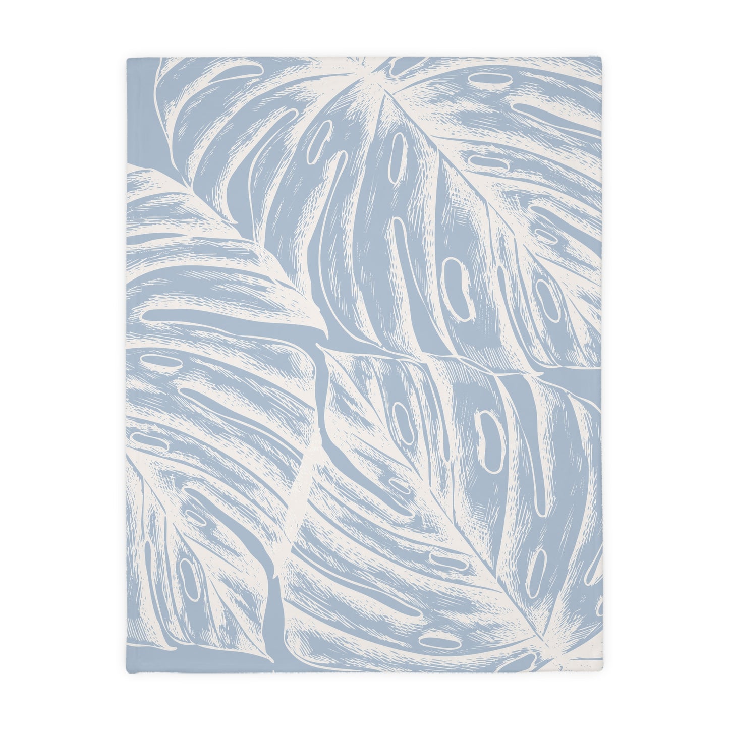 Monstera Oahu Velveteen Microfiber Blanket