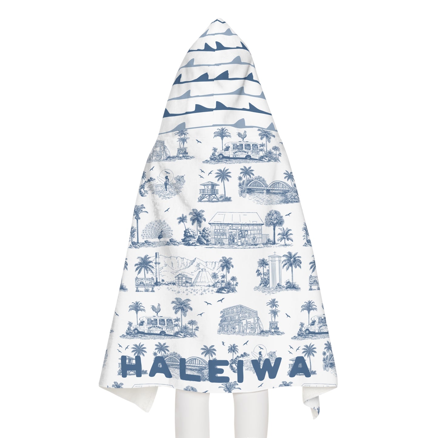 North Shore Shark Youth Hooded Towel