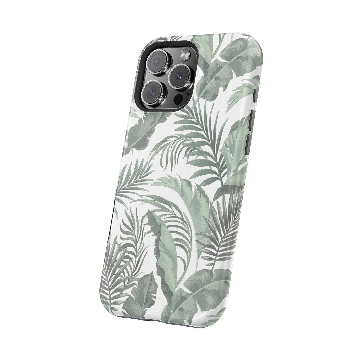 Tropical Leaf White Magnetic Tough Cases