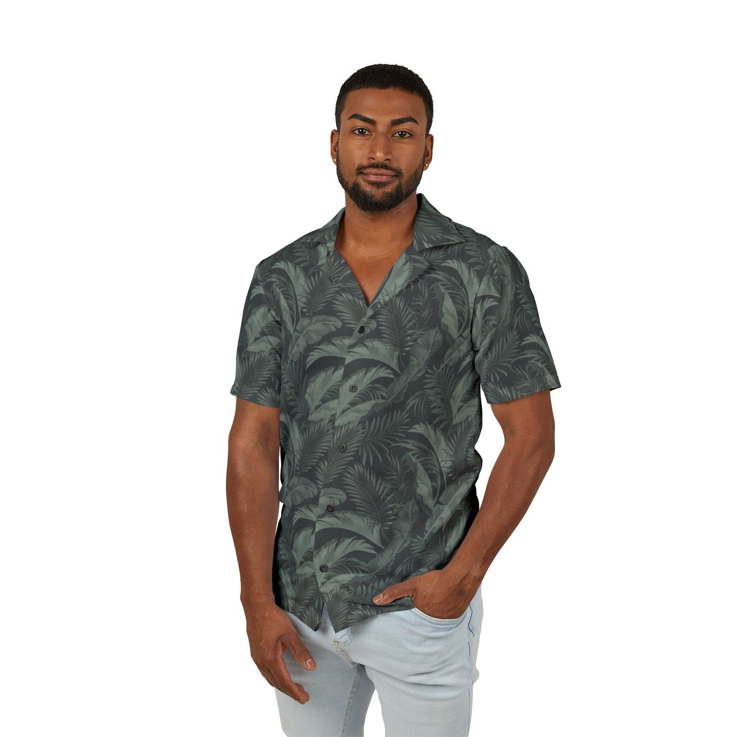 Men's Faded Tropical Leaf Shirt