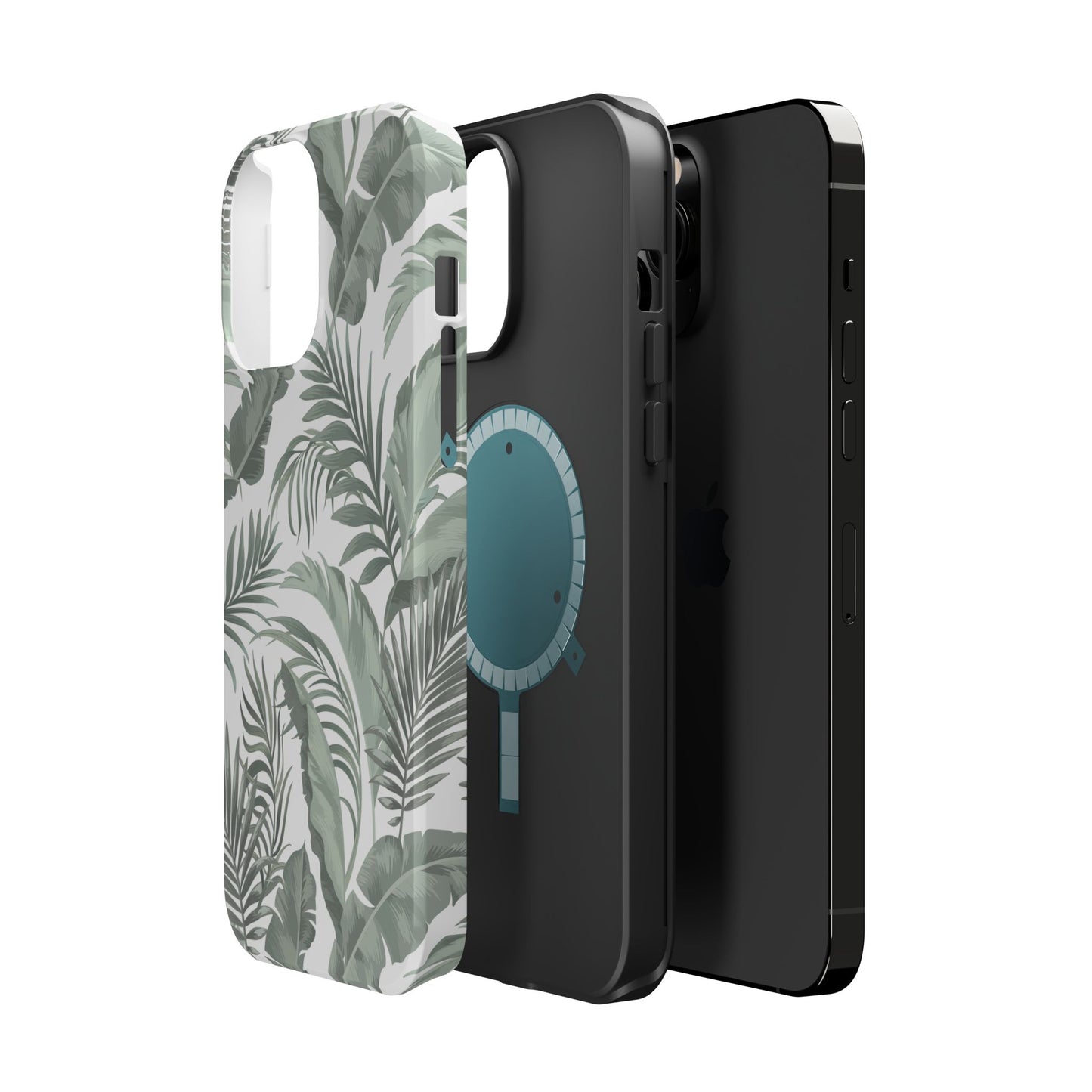 Tropical Leaf White Magnetic Tough Cases