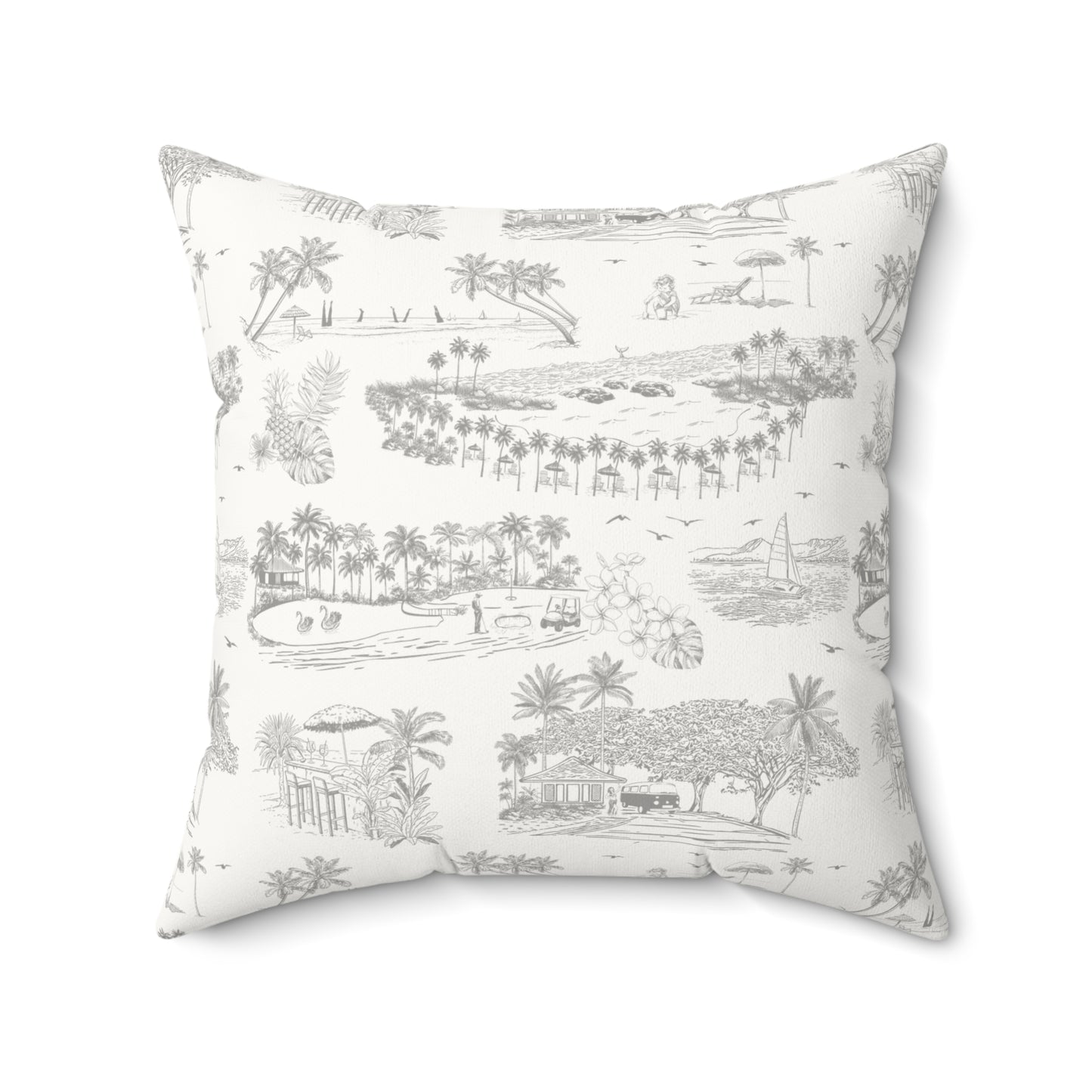 Ko Olina Faux Suede Pillow with filler