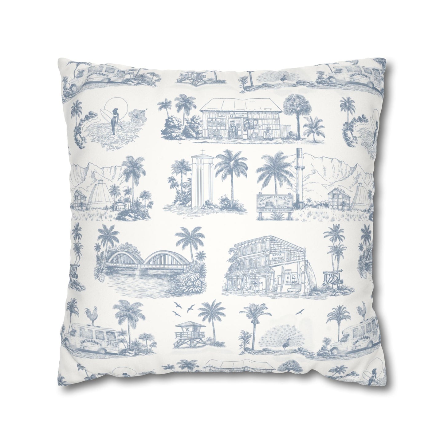 North Shore Faux Suede Pillowcase White without filler