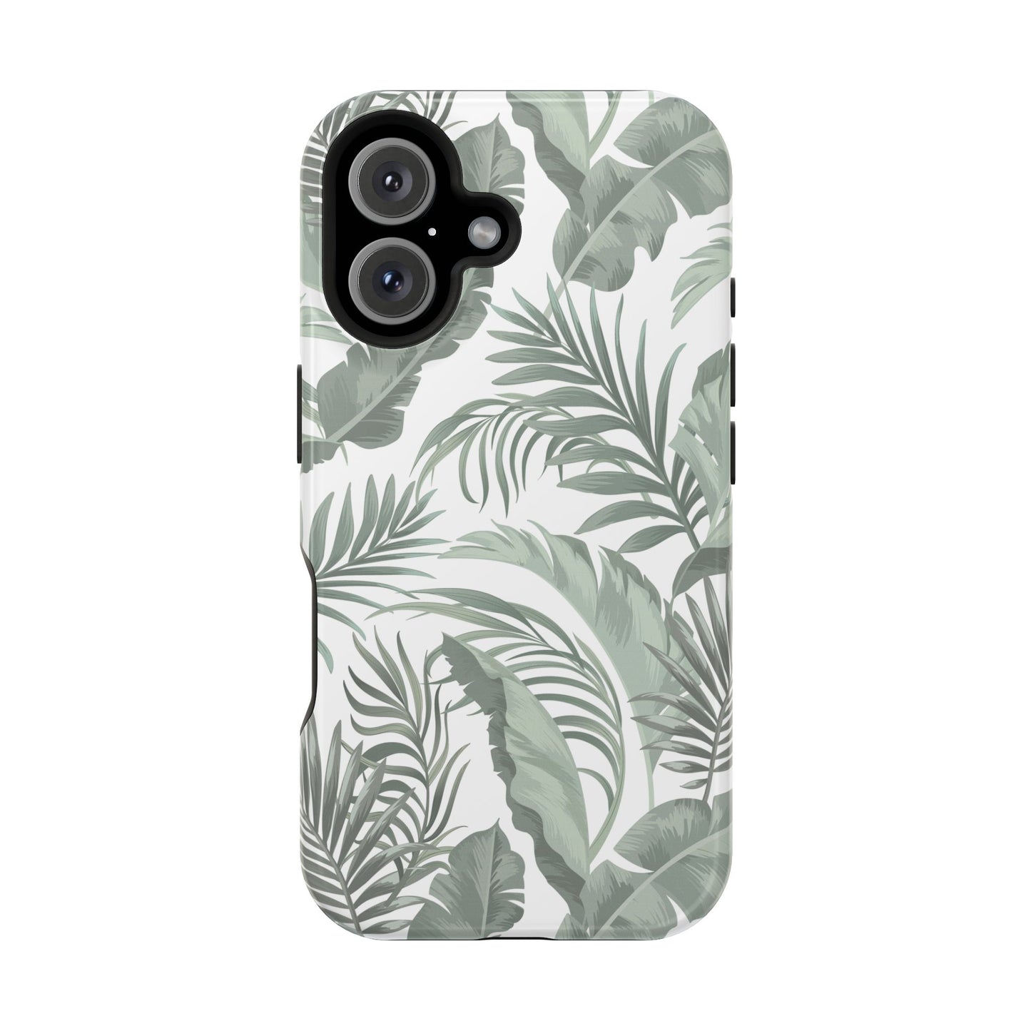 Tropical Leaf White Magnetic Tough Cases