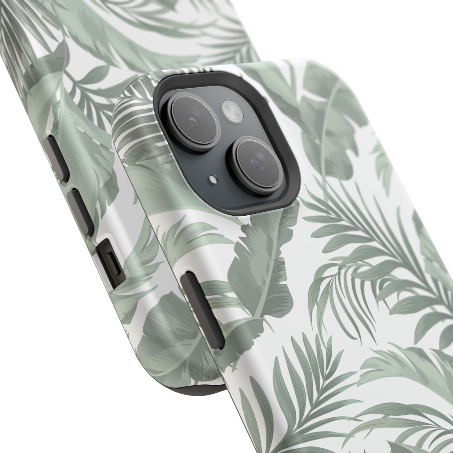 Tropical Leaf White Magnetic Tough Cases