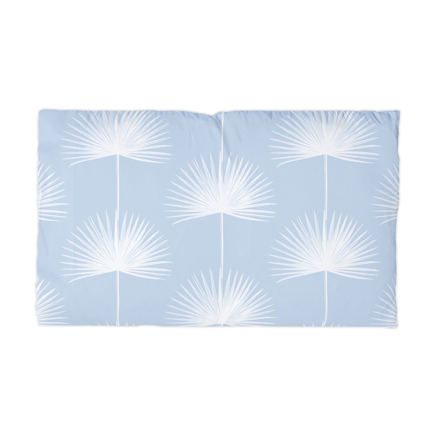 Blue Fan Palm Fan Microfiber Pillowcase
