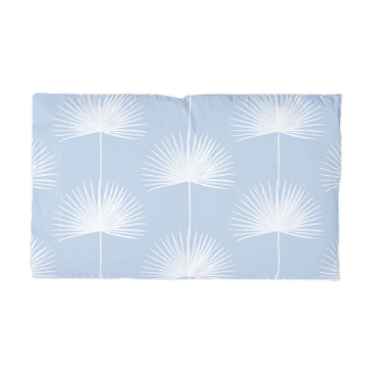 Blue Fan Palm Fan Microfiber Pillowcase