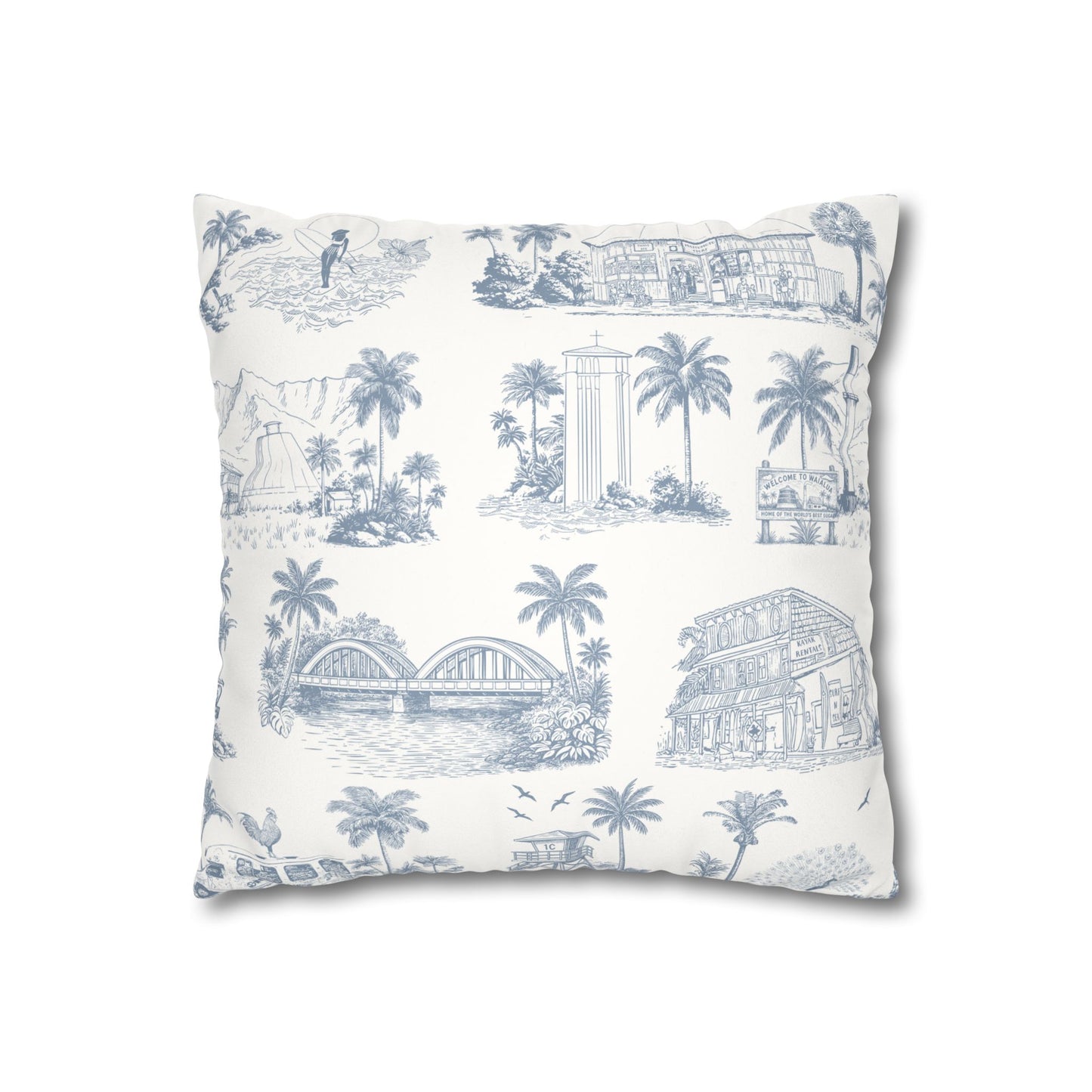 North Shore Faux Suede Pillowcase White without filler