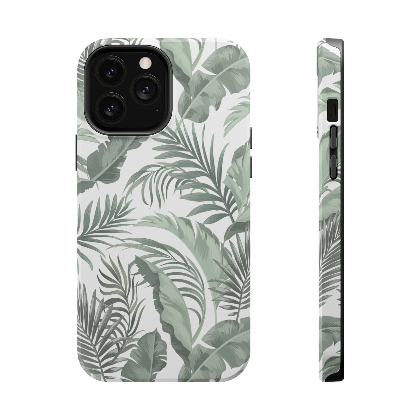 Tropical Leaf White Magnetic Tough Cases