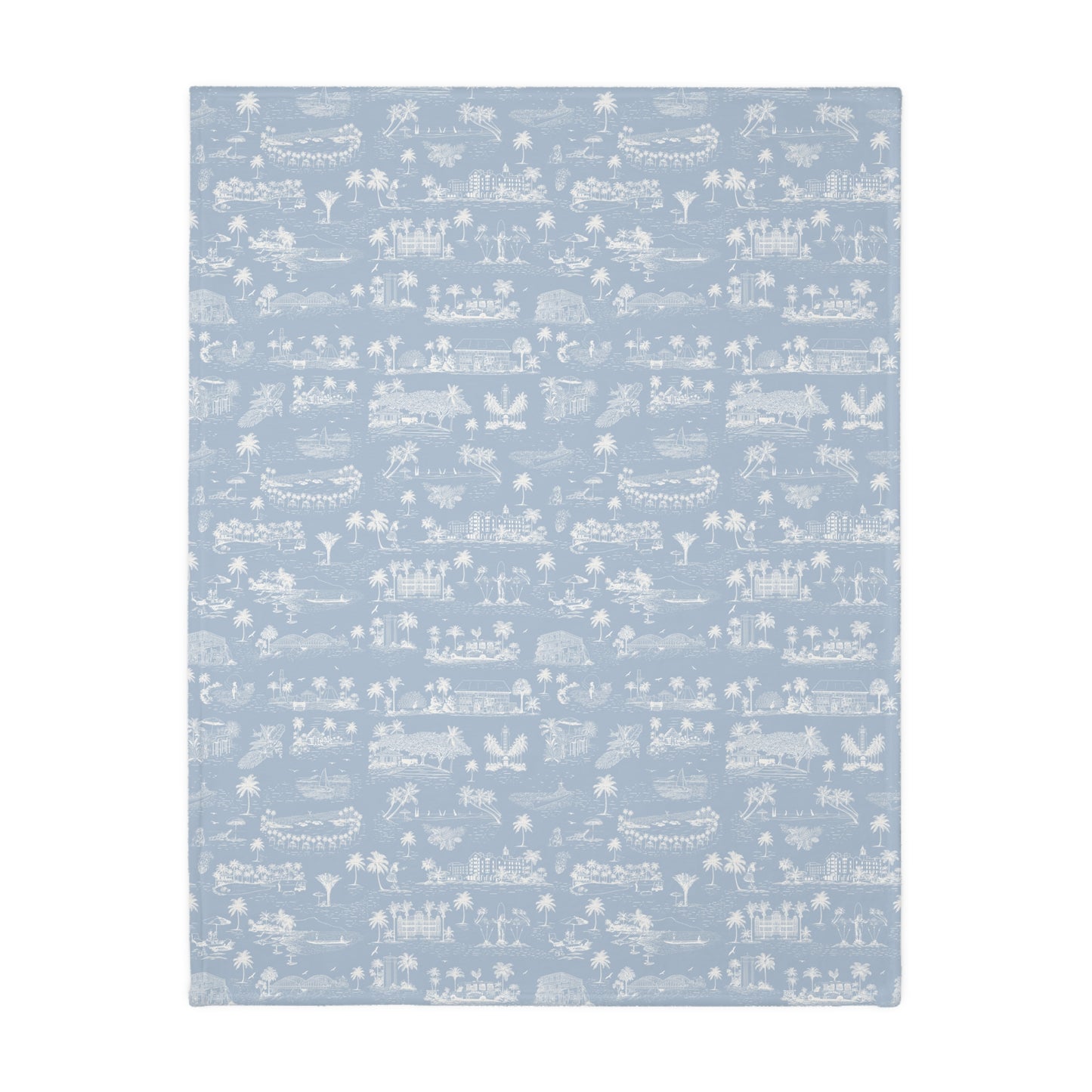 Monstera Oahu Velveteen Microfiber Blanket