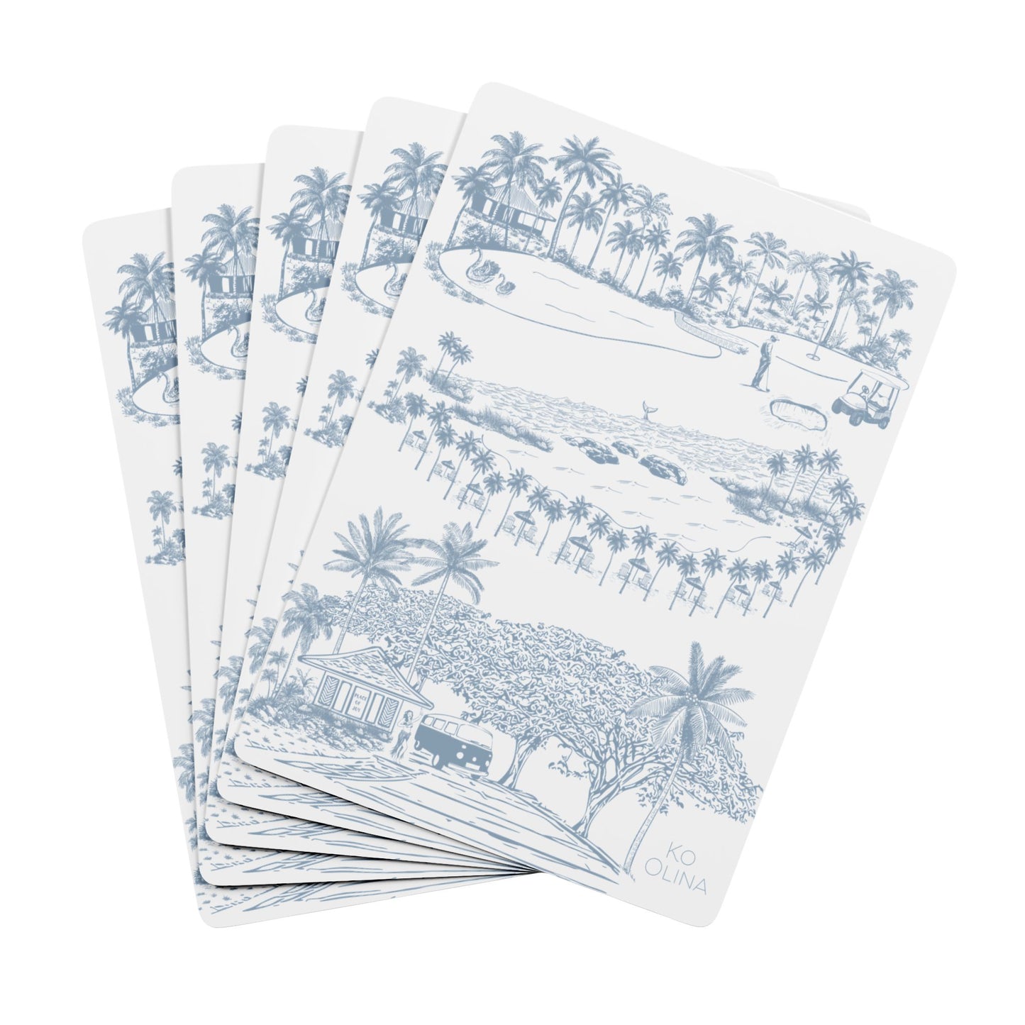 Ko Olina Toile Poker Playing Cards