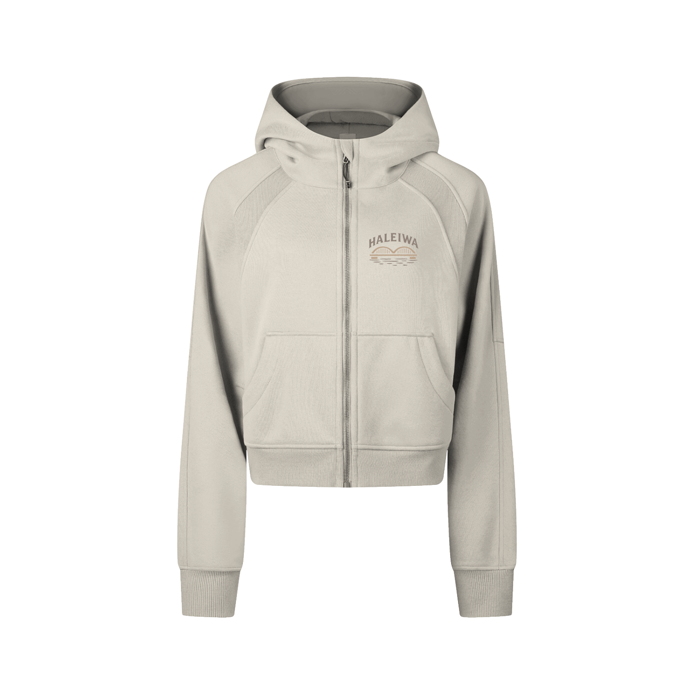 Haleiwa Wild Things Cropped Zip-Through Hoodie