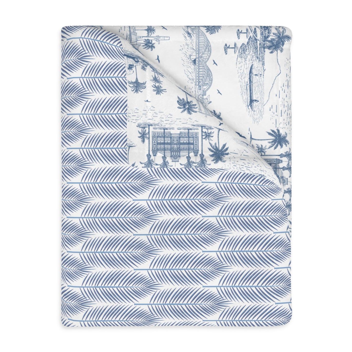 Palm Oahu Velveteen Microfiber Blanket