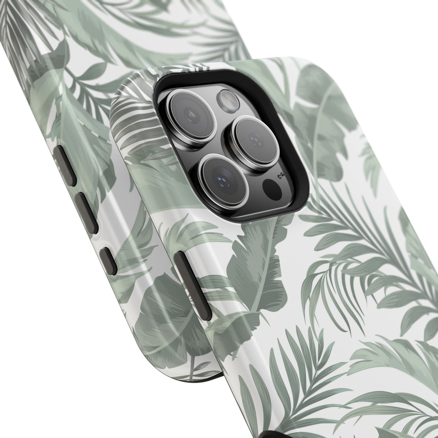 Tropical Leaf White Magnetic Tough Cases