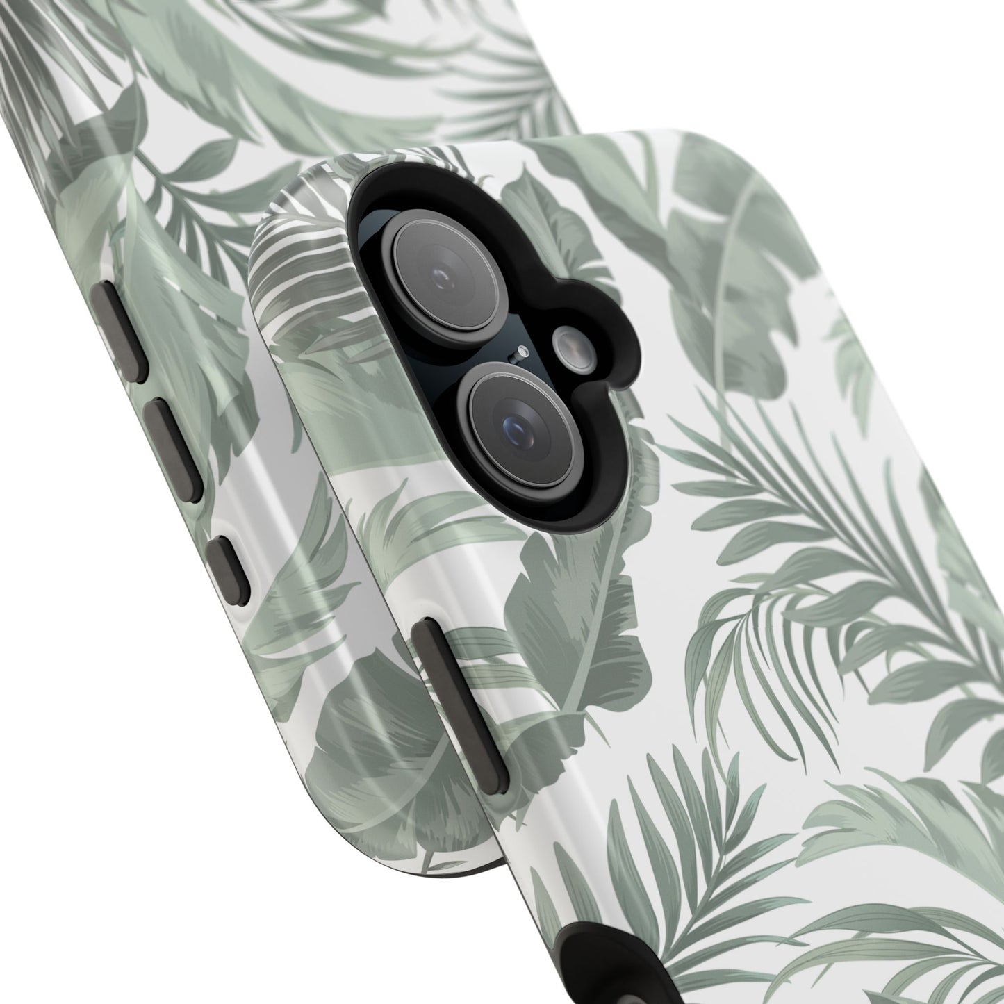 Tropical Leaf White Magnetic Tough Cases