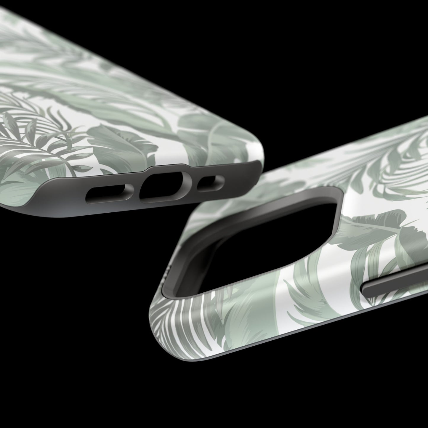 Tropical Leaf White Magnetic Tough Cases