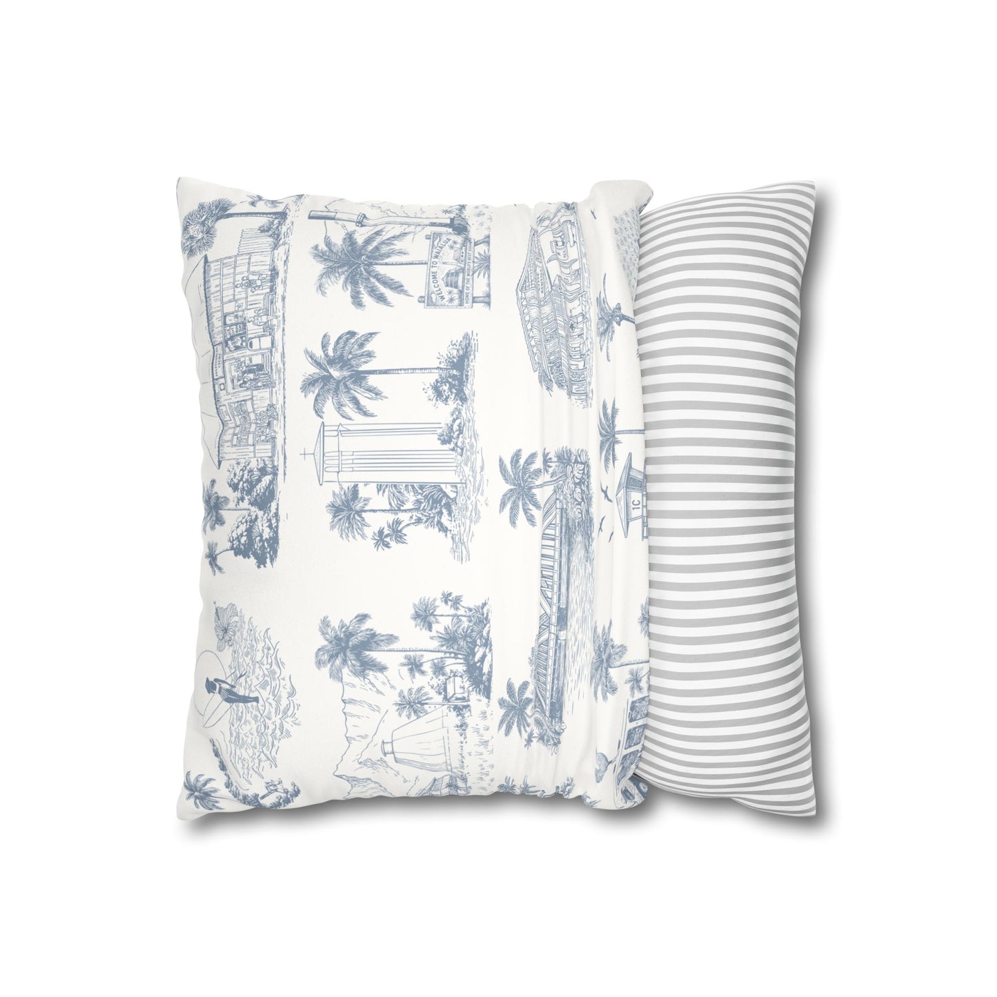 North Shore Faux Suede Pillowcase White without filler