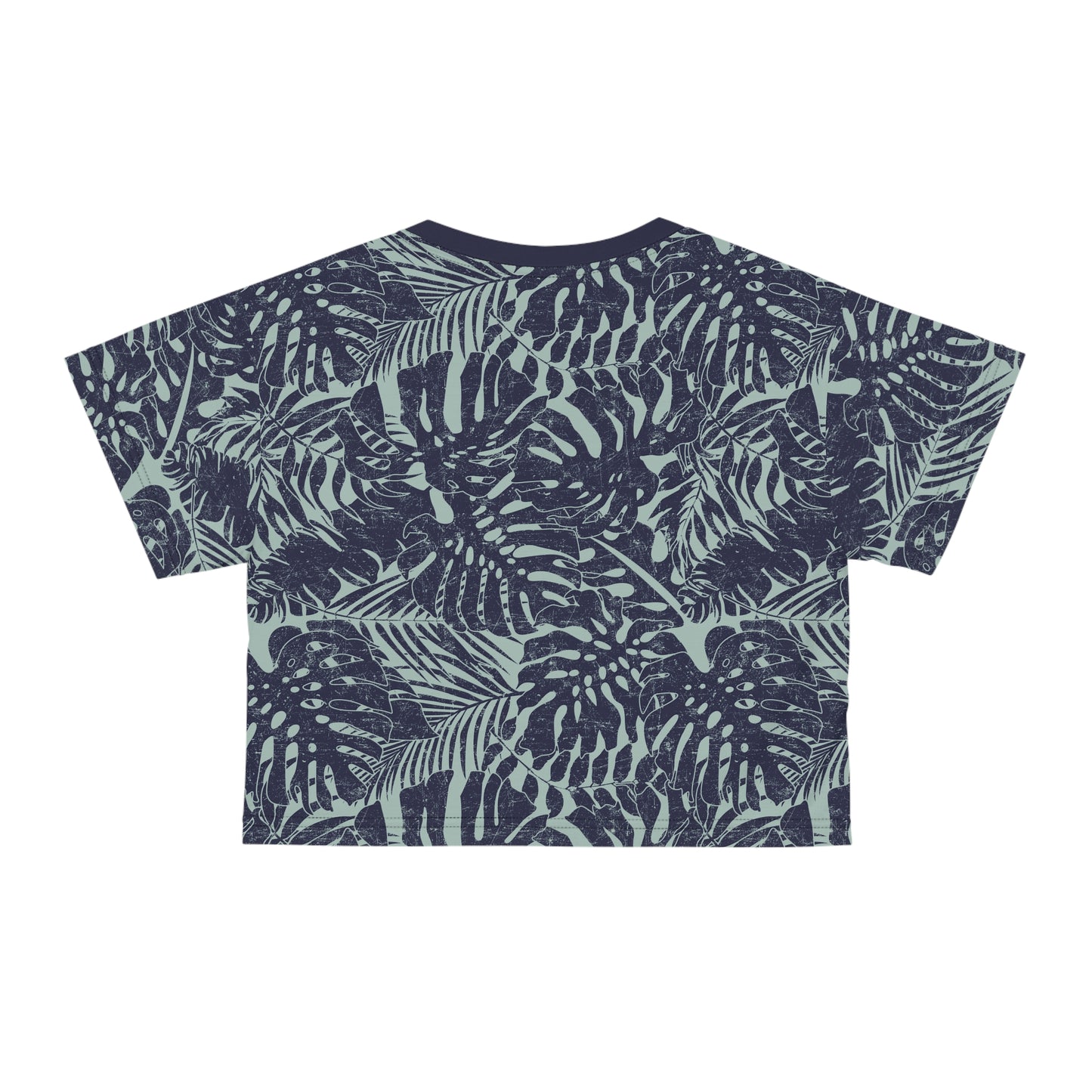 Tropical Print Crop Tee