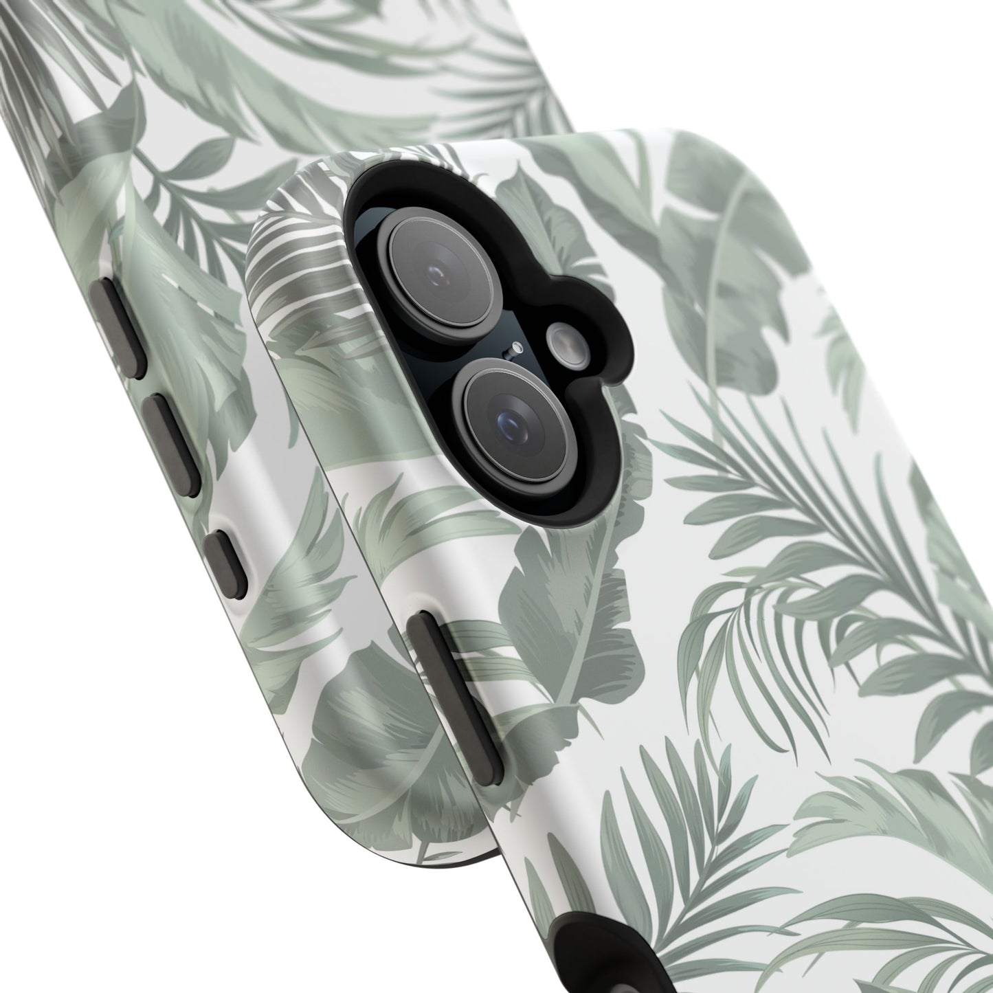 Tropical Leaf White Magnetic Tough Cases