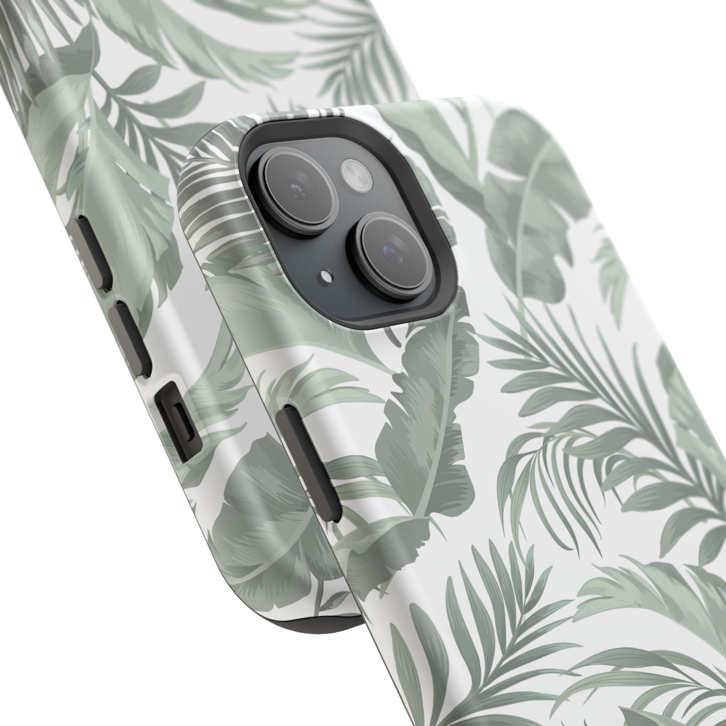 Tropical Leaf White Magnetic Tough Cases