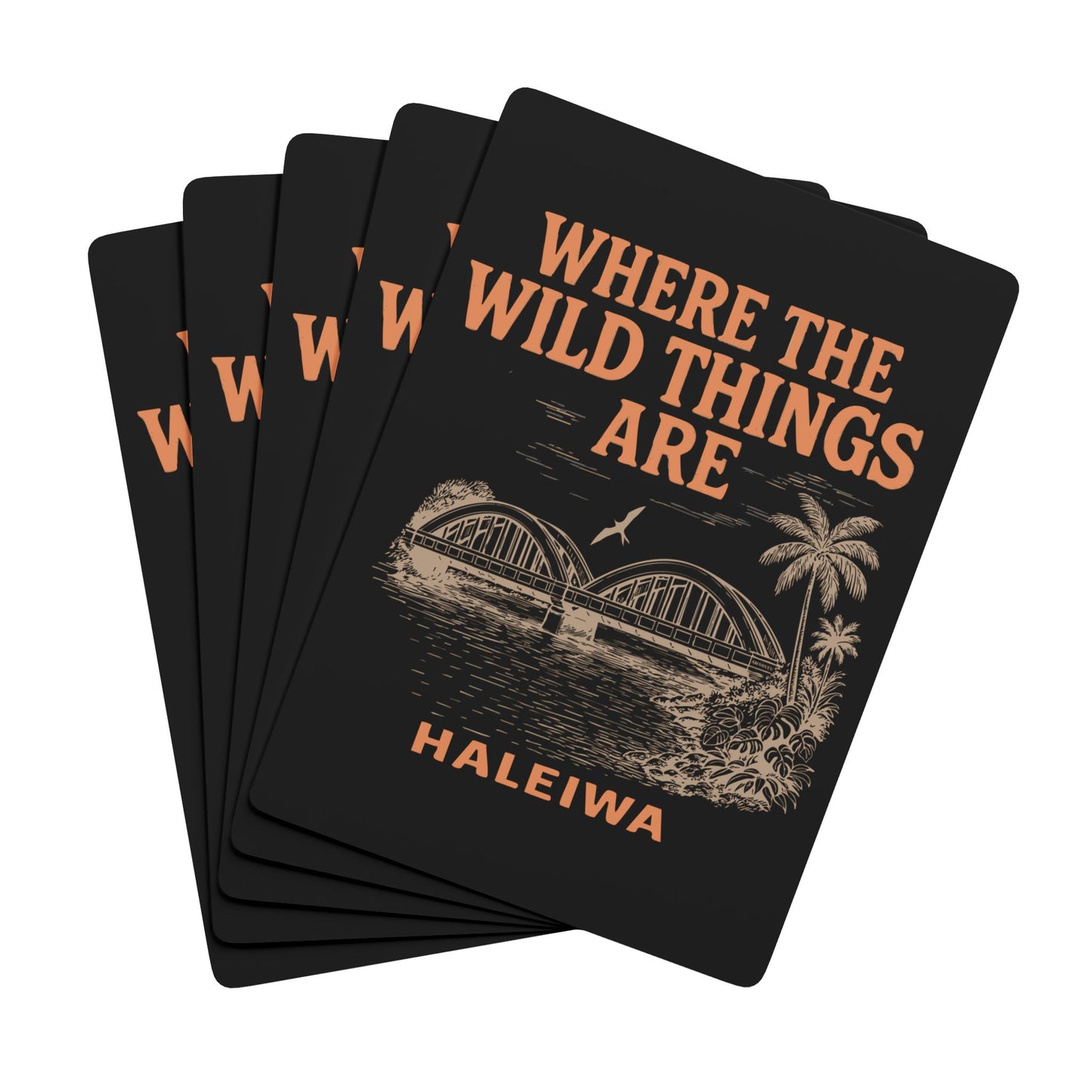 Haleiwa Wild Things Toile Poker Playing Cards
