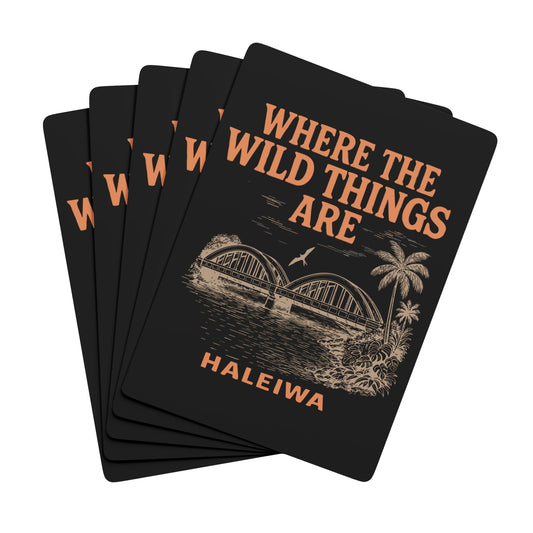 Haleiwa Wild Things Toile Poker Playing Cards