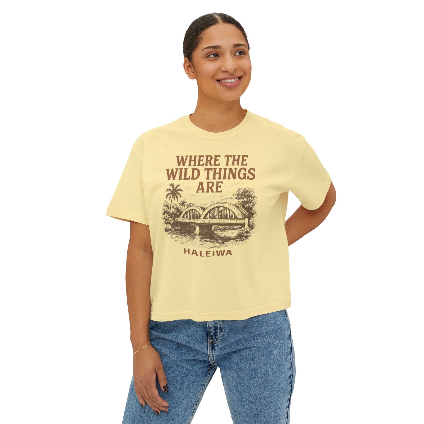 Haleiwa Wild Things Women's Boxy Tee