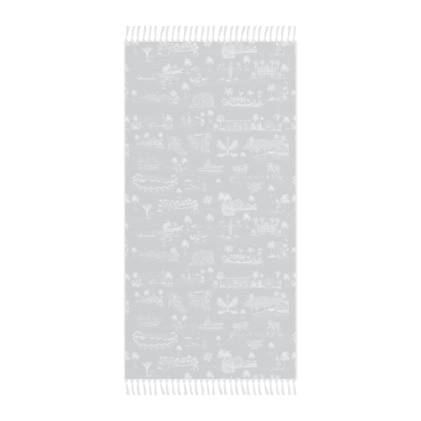 Oahu Boho Beach Cloth Towel Blue