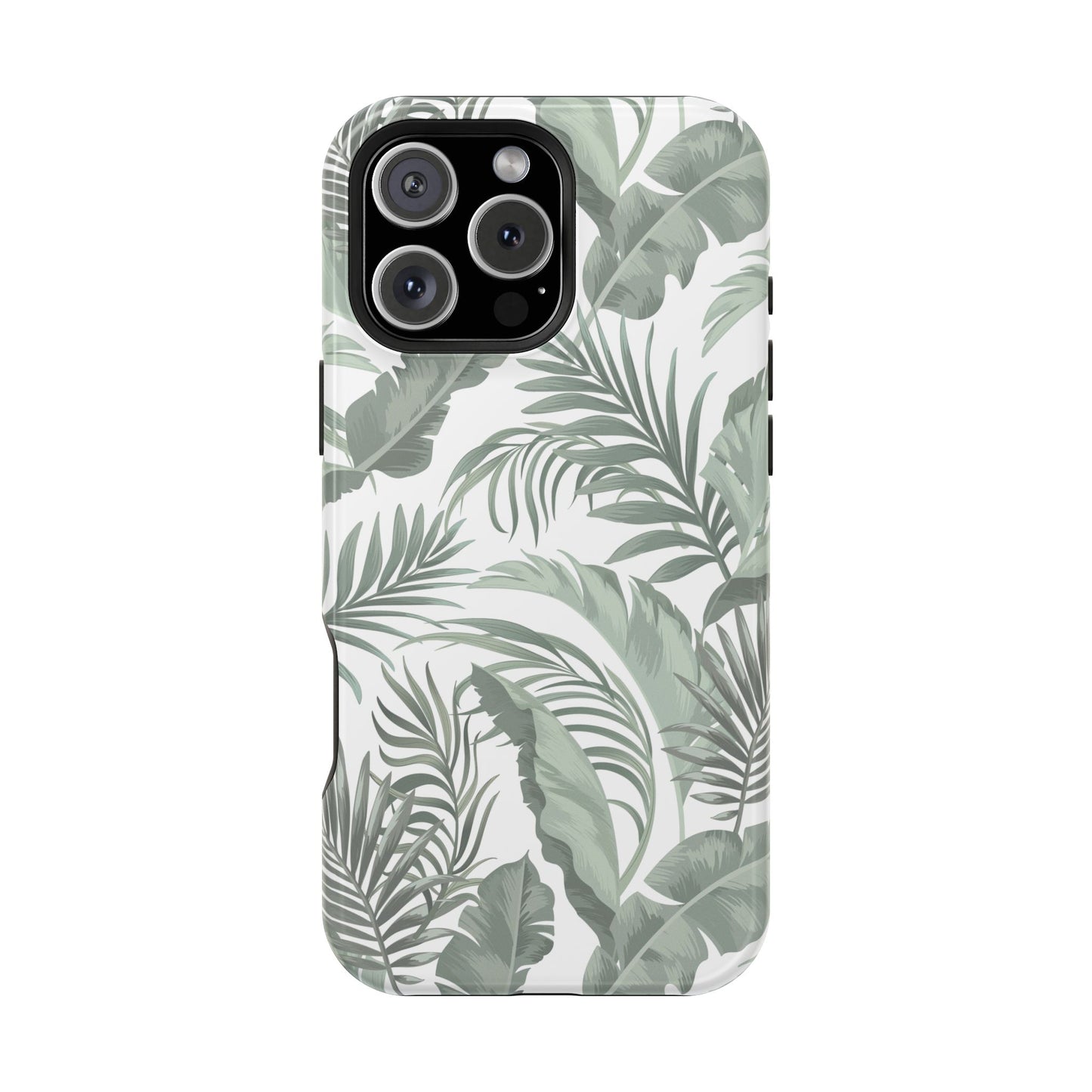 Tropical Leaf White Magnetic Tough Cases