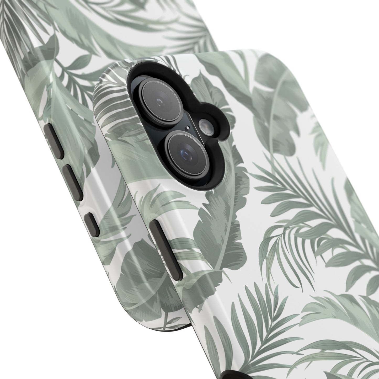 Tropical Leaf White Magnetic Tough Cases