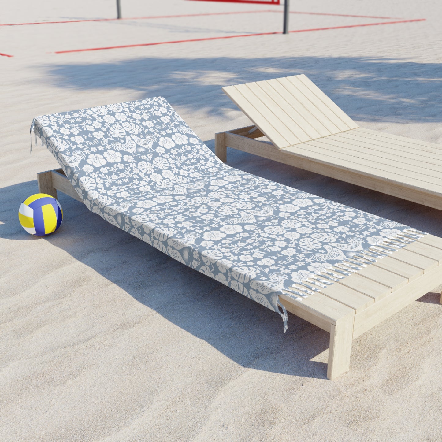 Hawaiian Otomi Boho Beach Cloth Towel White