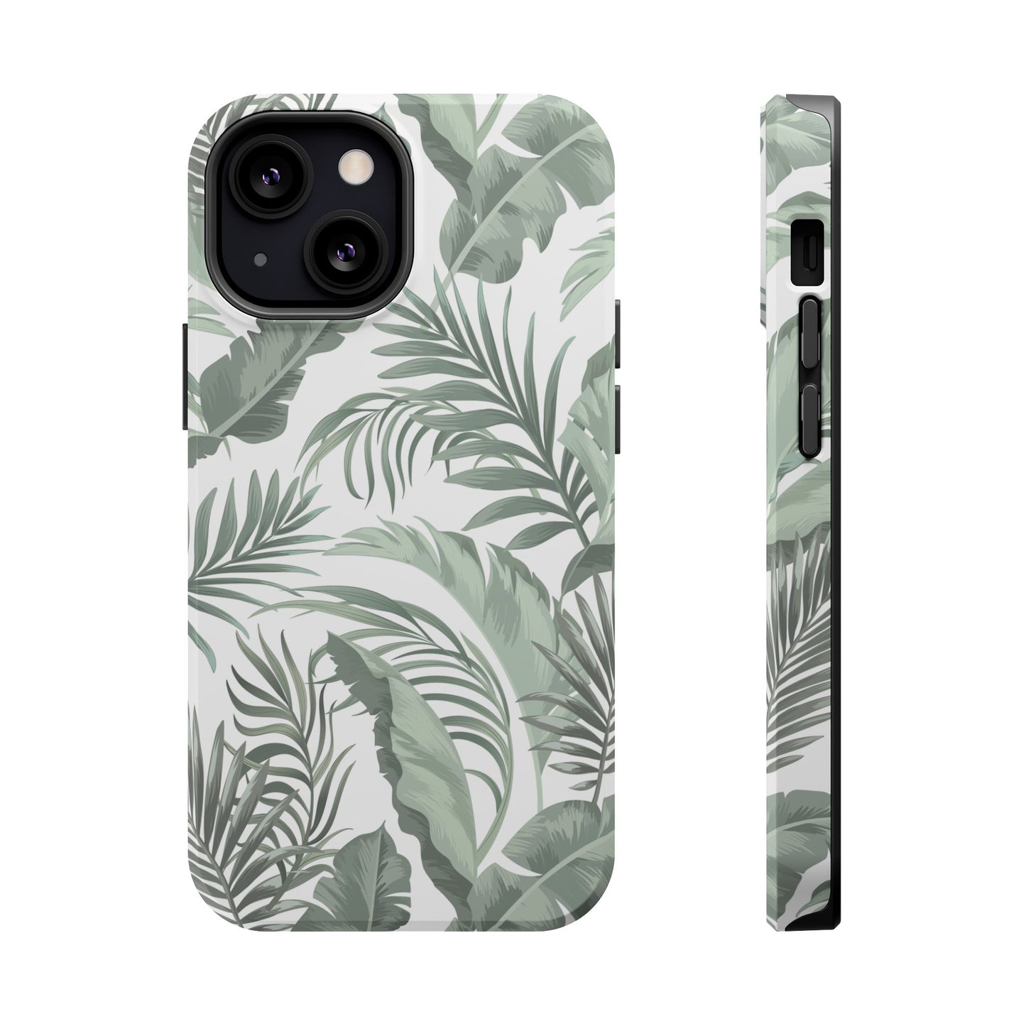 Tropical Leaf White Magnetic Tough Cases