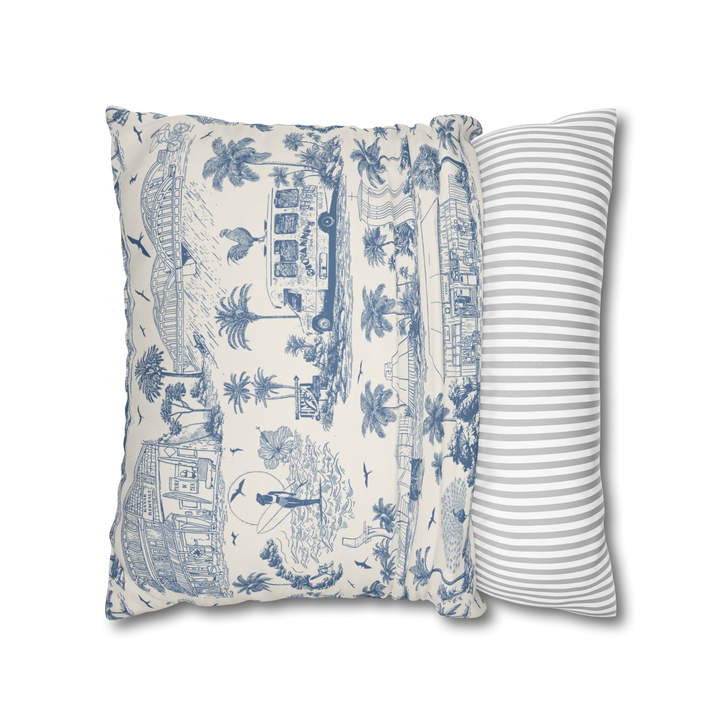 North Shore Faux Suede Pillowcase Cream without filler