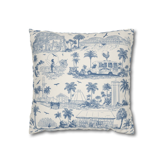 North Shore Faux Suede Pillowcase Cream without filler