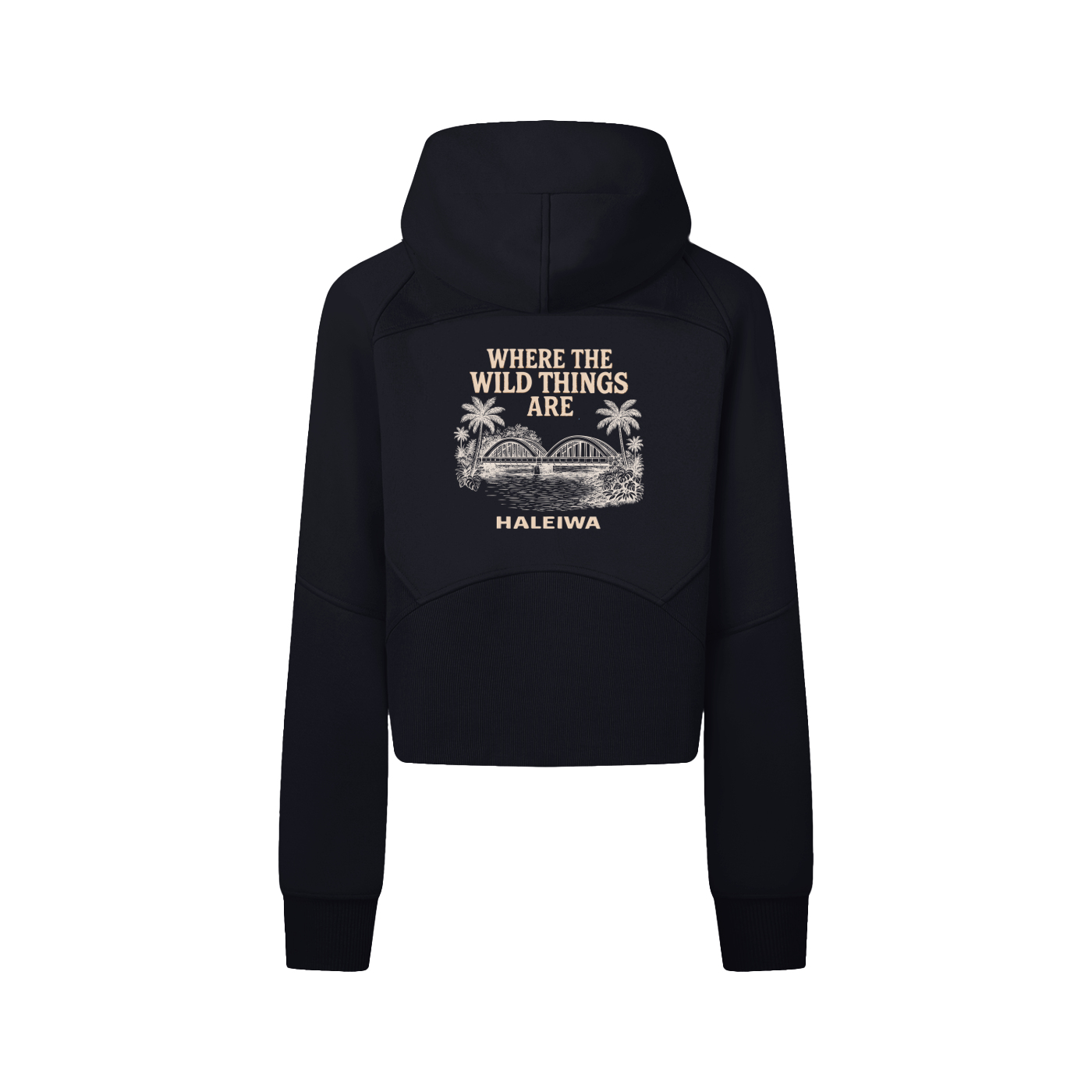 Women's Wear ,Womens Clothing,Women's Clothing,Hoodie,Zip Hoodie,Haleiwa,Wild Things,Oahu,North Shore,Rainbow Bridge