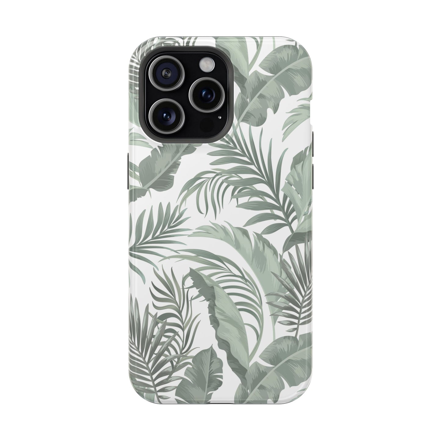 Tropical Leaf White Magnetic Tough Cases