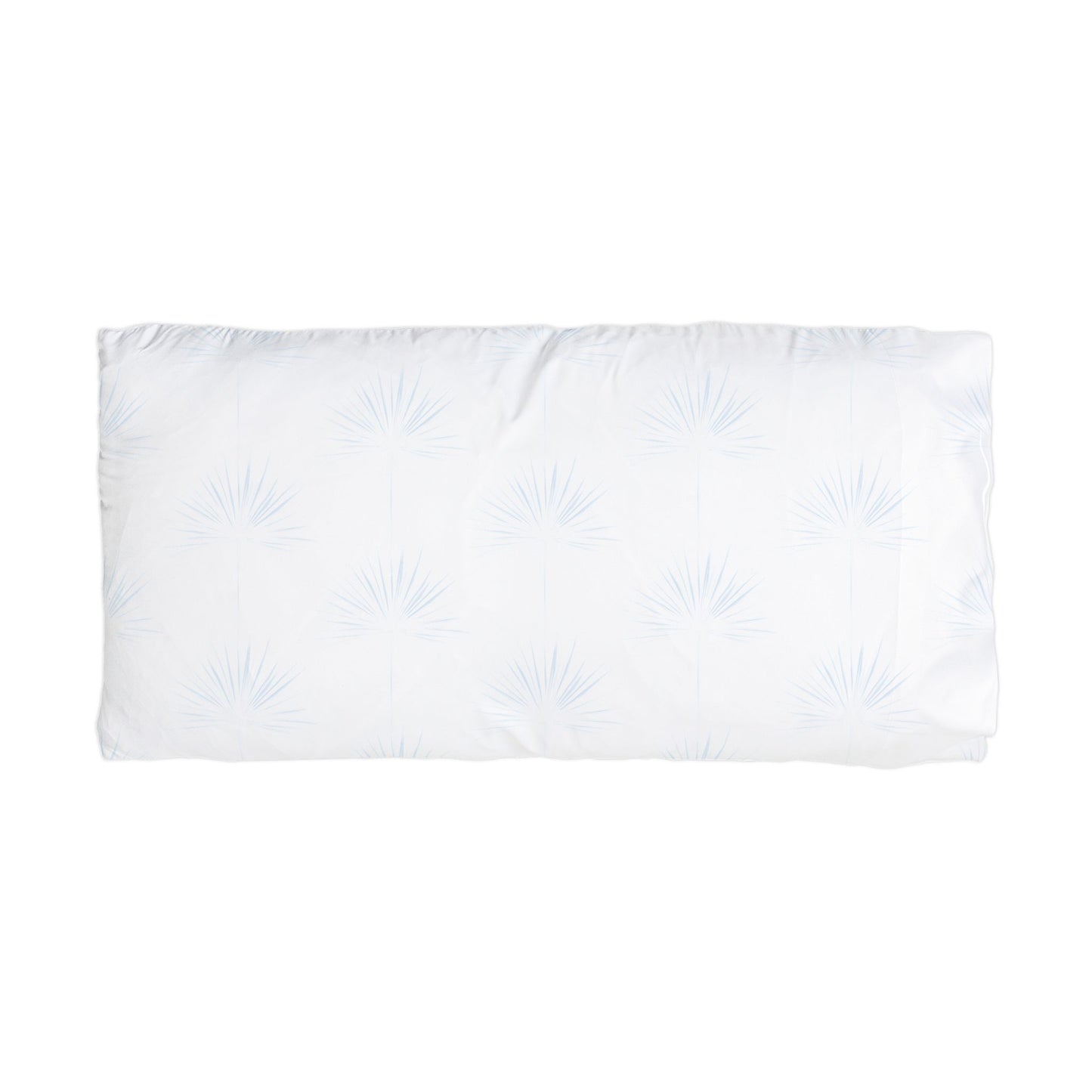 Fan Palm Fan Microfiber Pillowcase White/Blue