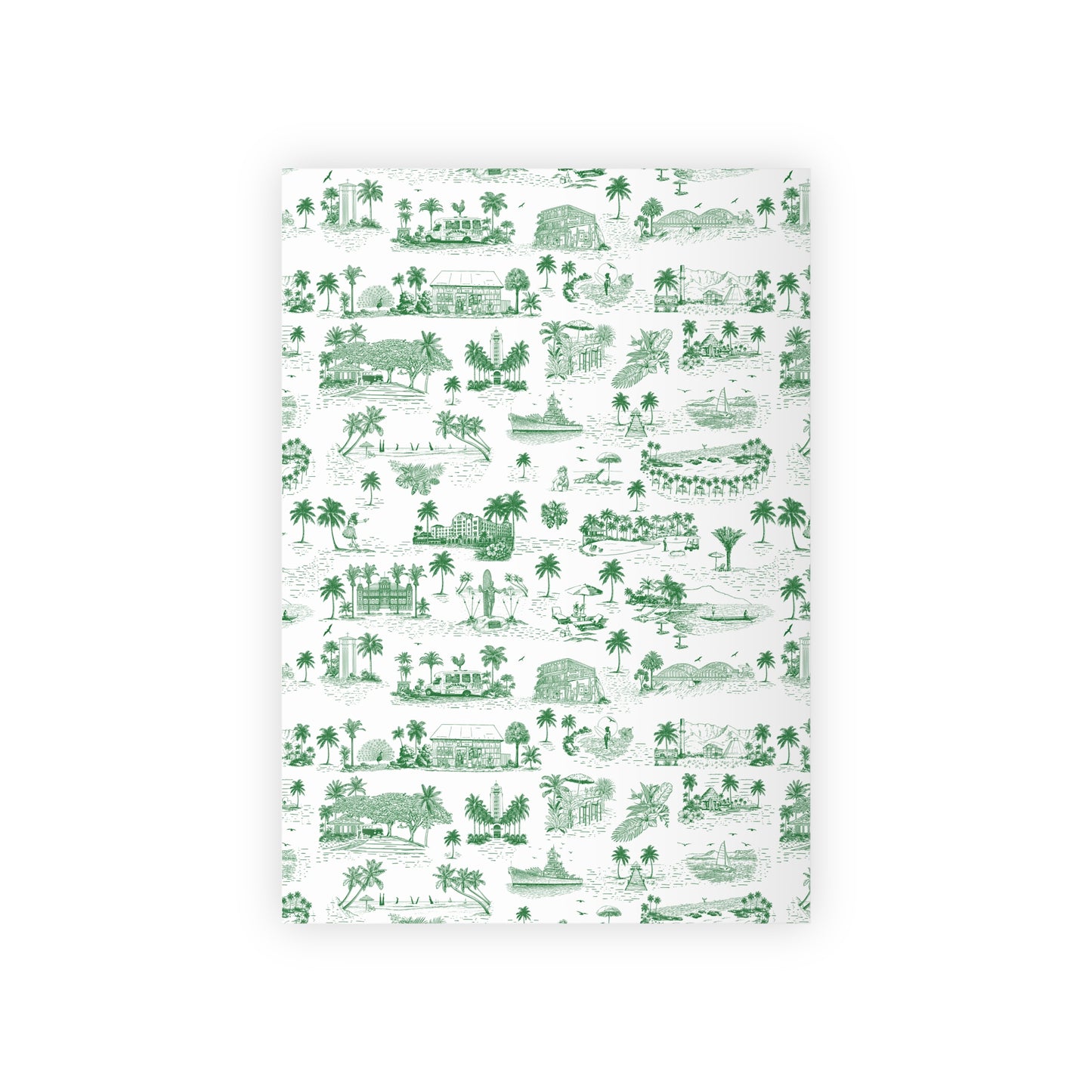 Oahu Wrapping Paper Green