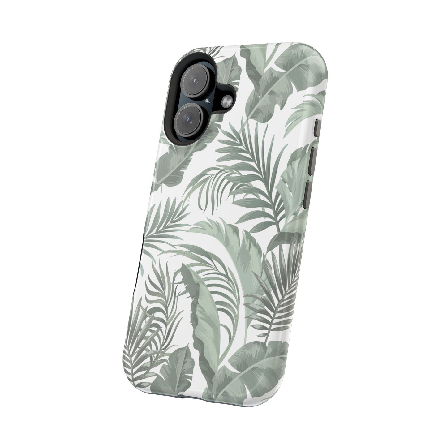 Tropical Leaf White Magnetic Tough Cases