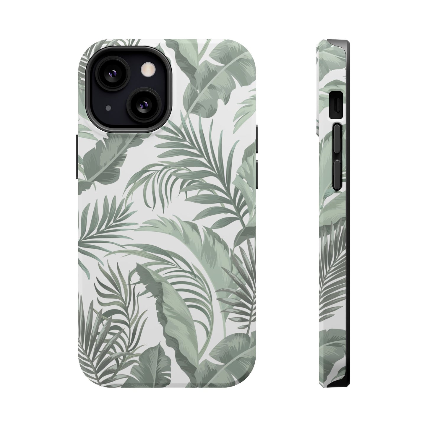 Tropical Leaf White Magnetic Tough Cases
