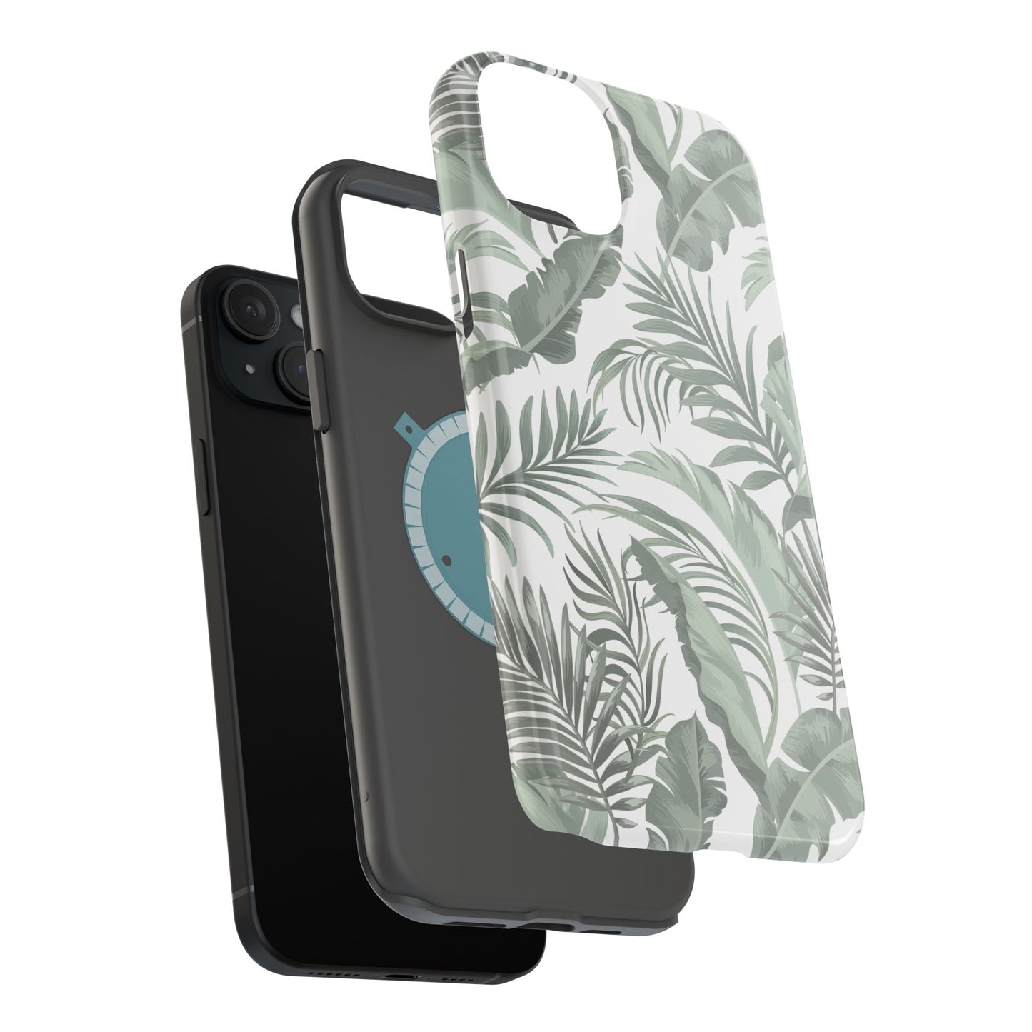 Tropical Leaf White Magnetic Tough Cases