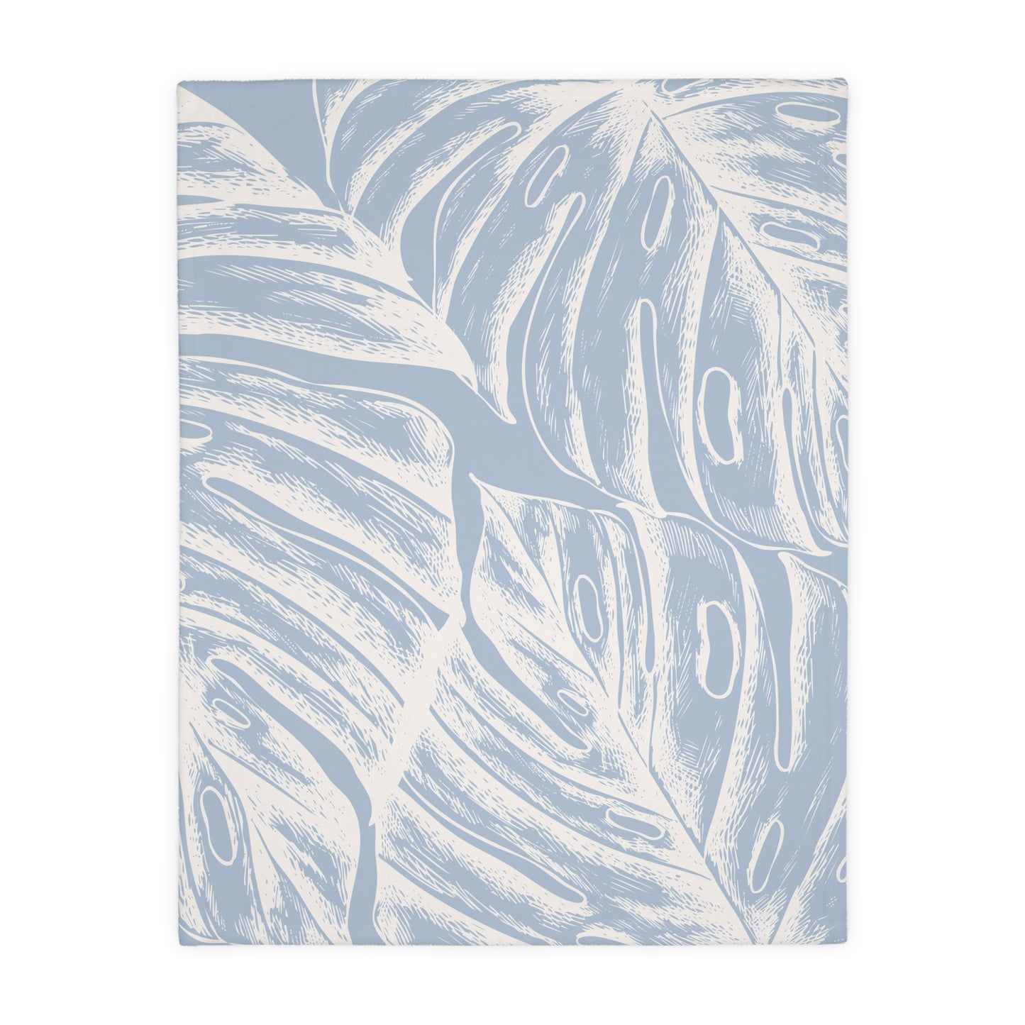 Monstera Oahu Velveteen Microfiber Blanket