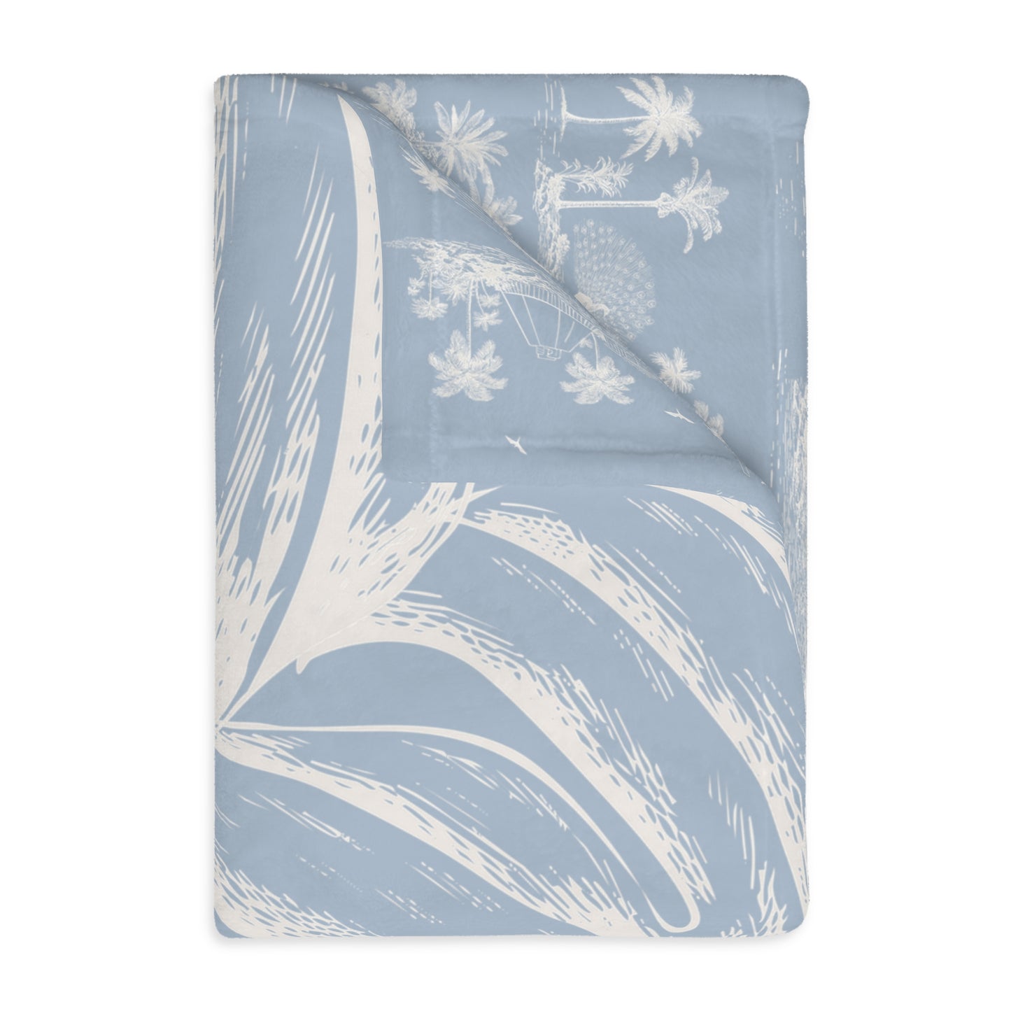 Monstera Oahu Velveteen Microfiber Blanket