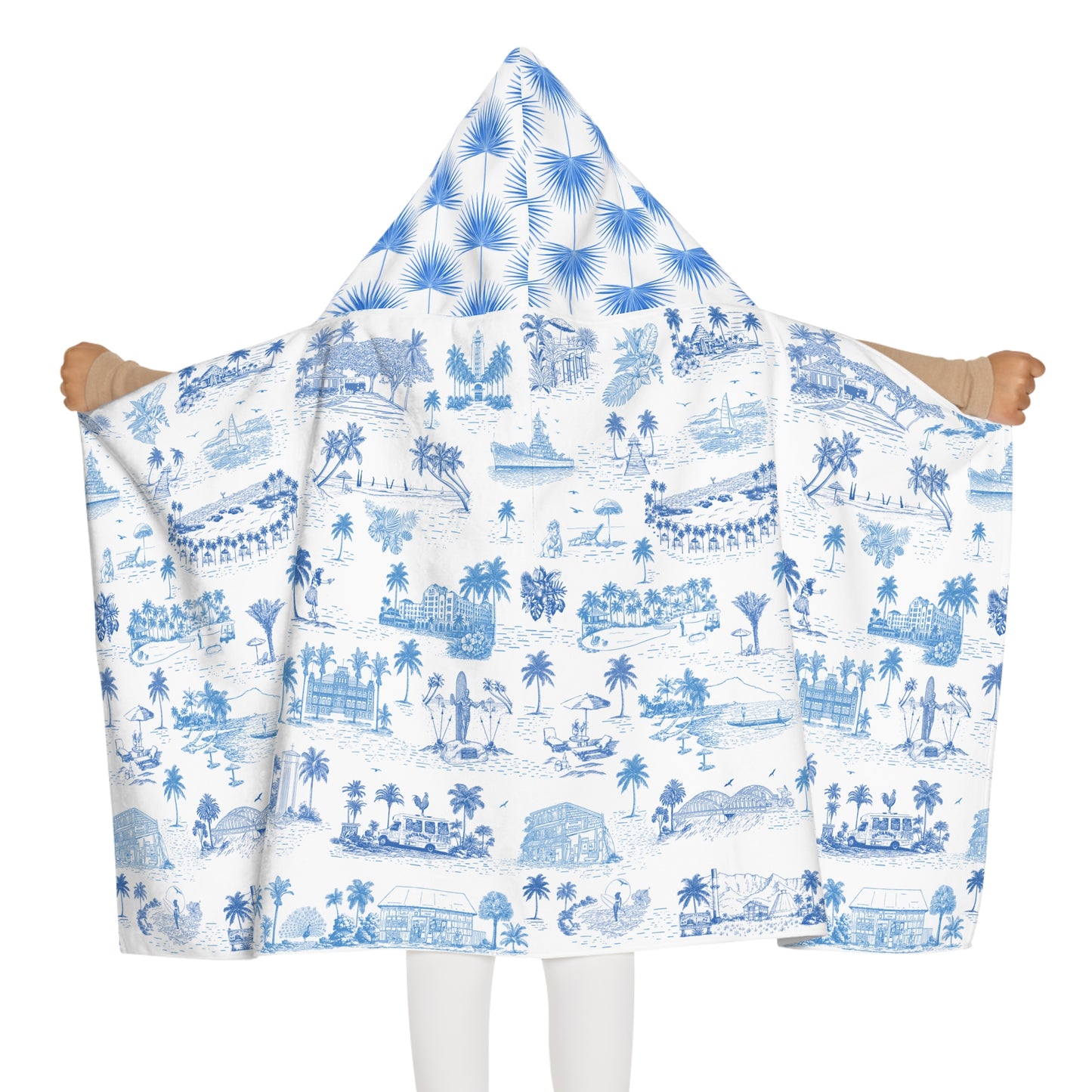Oahu Fan Palm Youth Hooded Towel