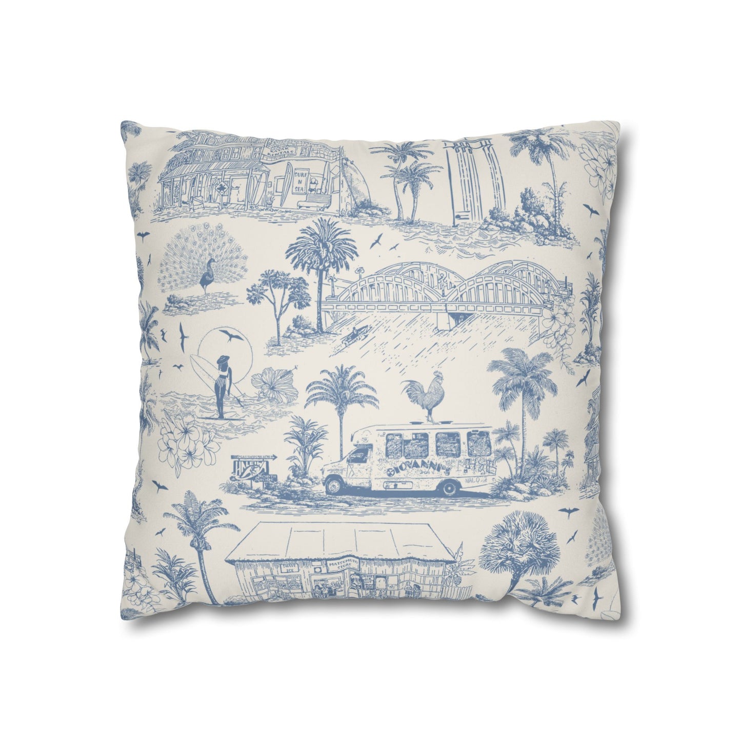 North Shore Faux Suede Pillowcase Cream without filler