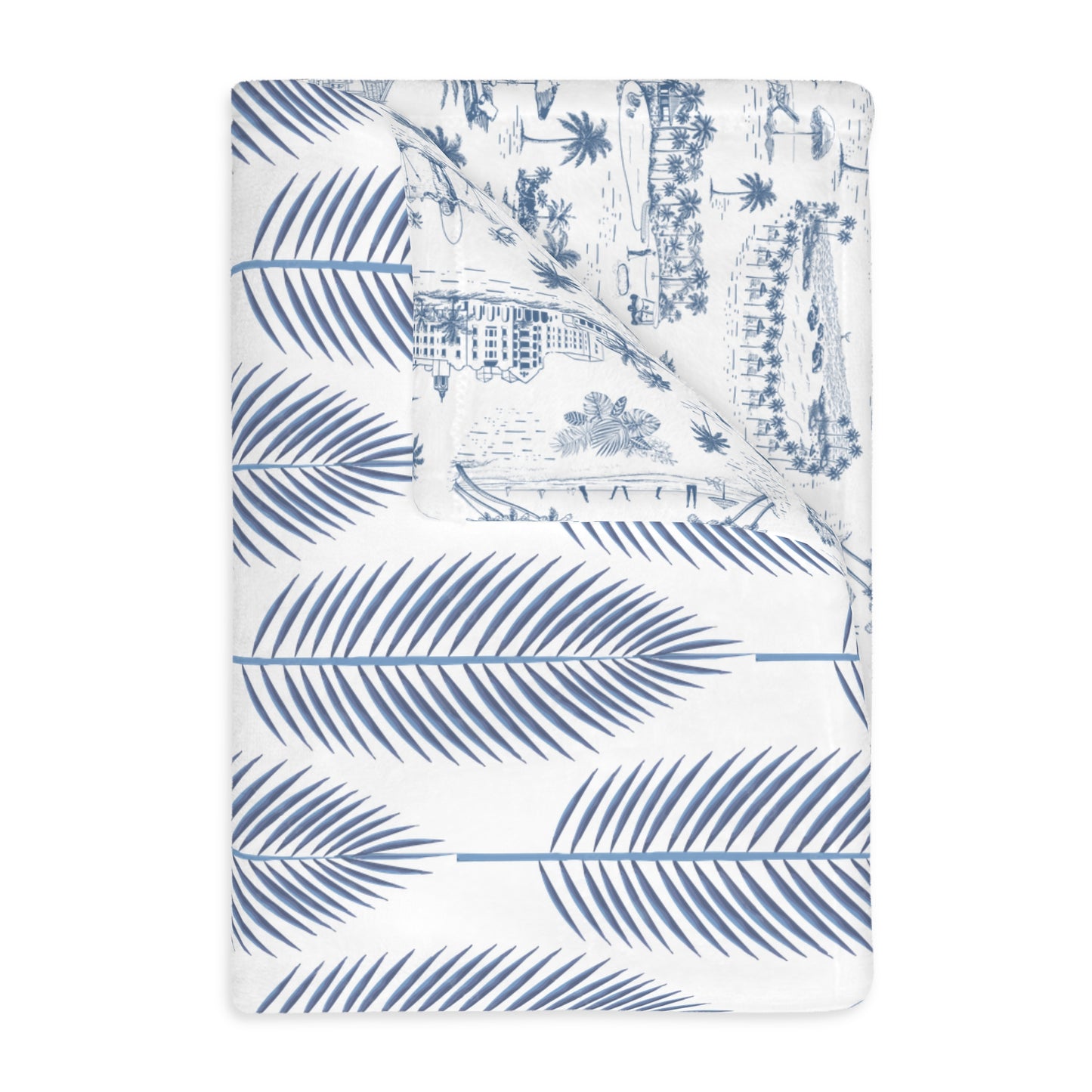 Palm Oahu Velveteen Microfiber Blanket