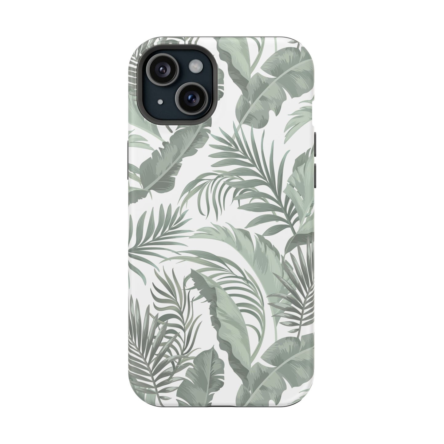 Tropical Leaf White Magnetic Tough Cases