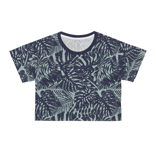 Tropical Print Crop Tee