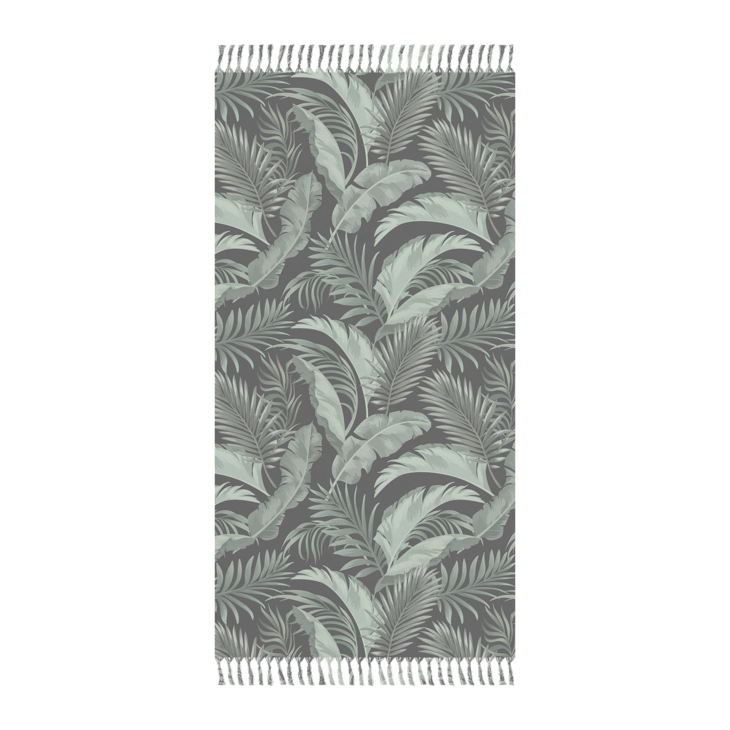 Boho Faded Palm Lightweight Fringe Beach Cloth