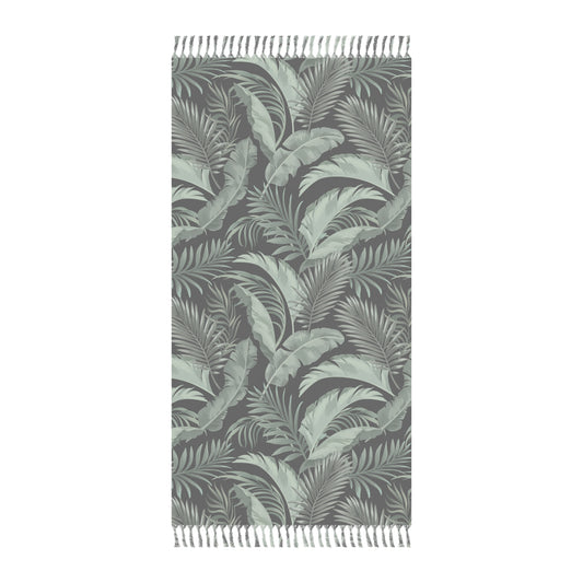 Boho Faded Palm Lightweight Fringe Beach Cloth